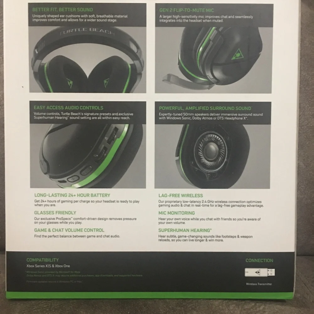 Turtle beach wireless gaming headphones brand new never opened .